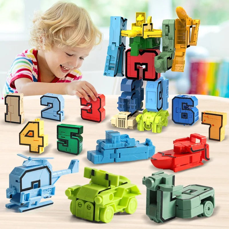 Action figure da costruzione con numeri