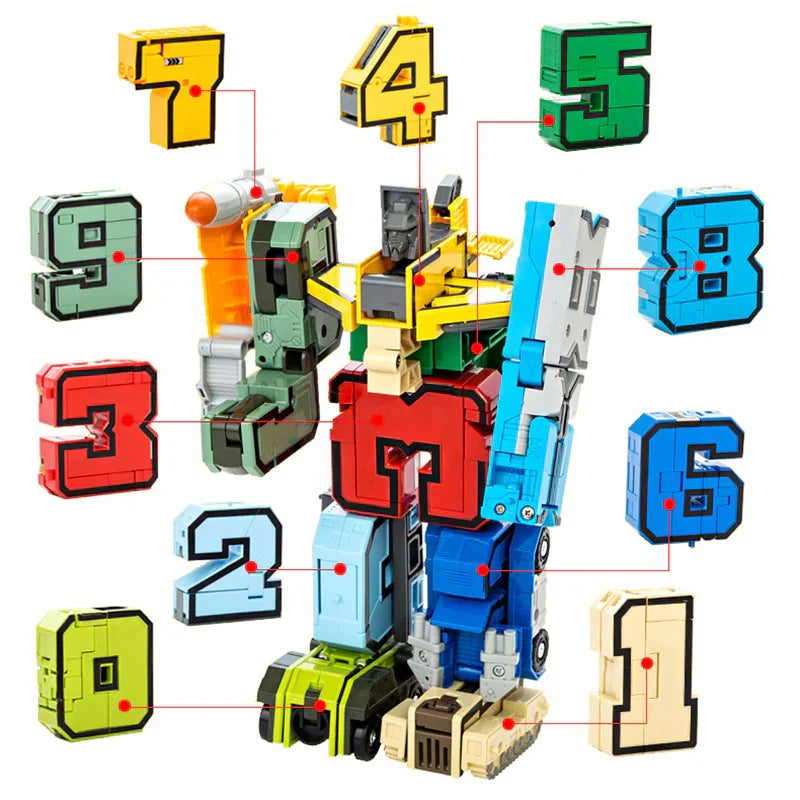 Action figure da costruzione con numeri