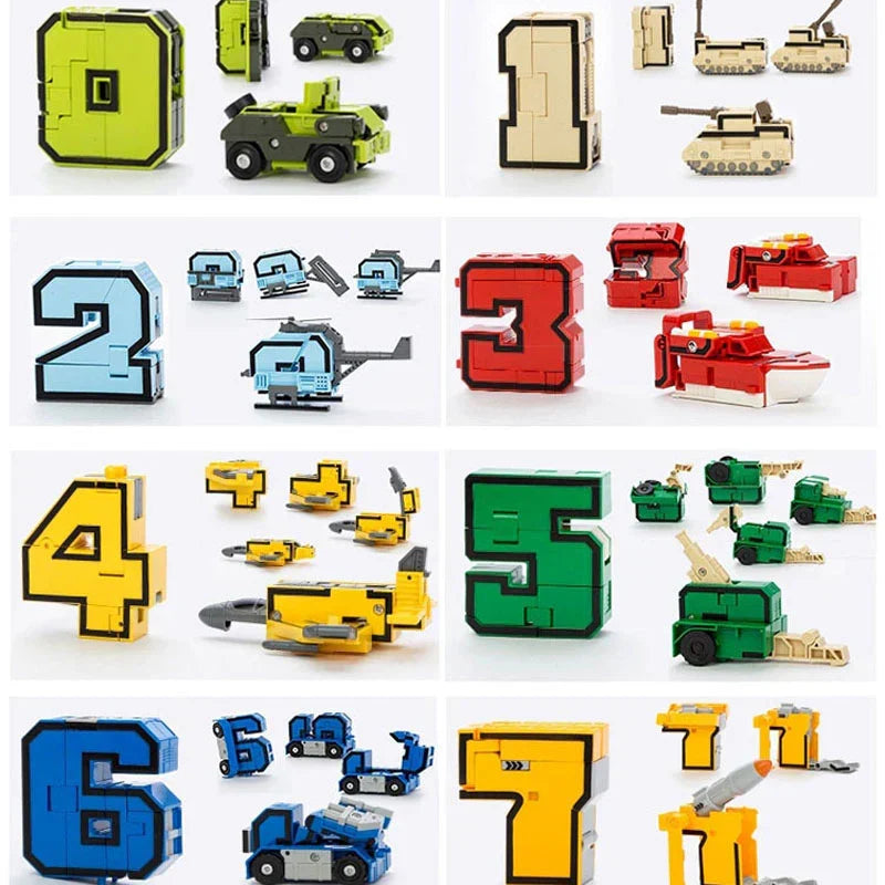 Action figure da costruzione con numeri