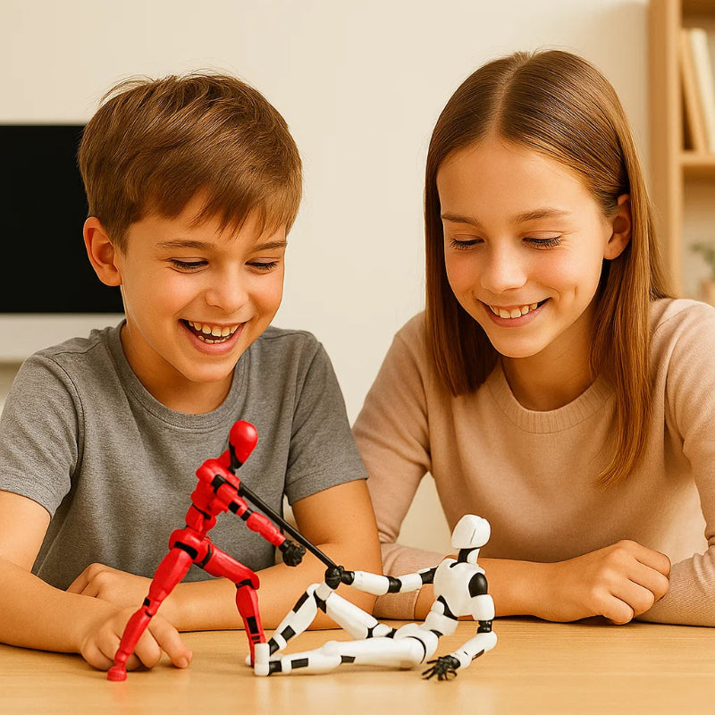 Action figure mech stampata in 3D con articolazioni multiple