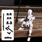 Action figure mech stampata in 3D con articolazioni multiple