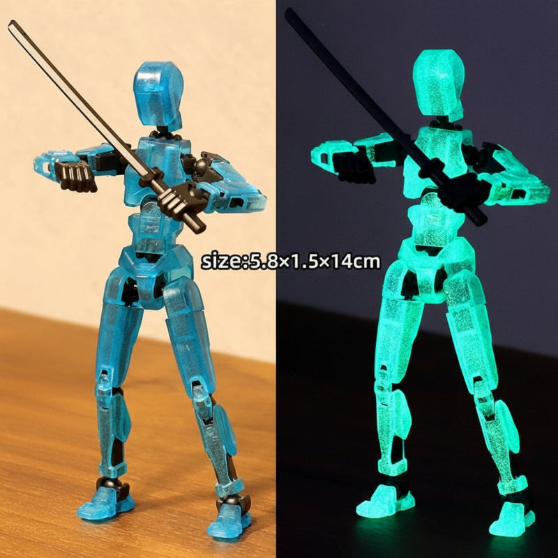 Action figure mech stampata in 3D con articolazioni multiple