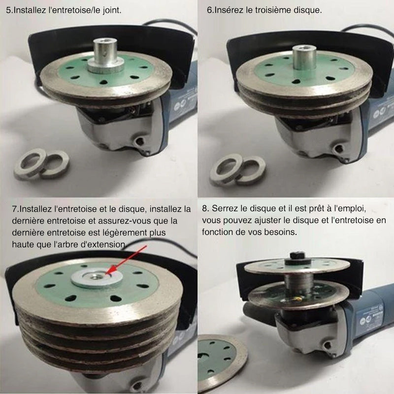 Adattatore scanalatore per smerigliatrice angolare
