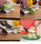 Affettaverdure 2 in 1 con tagliere integrato