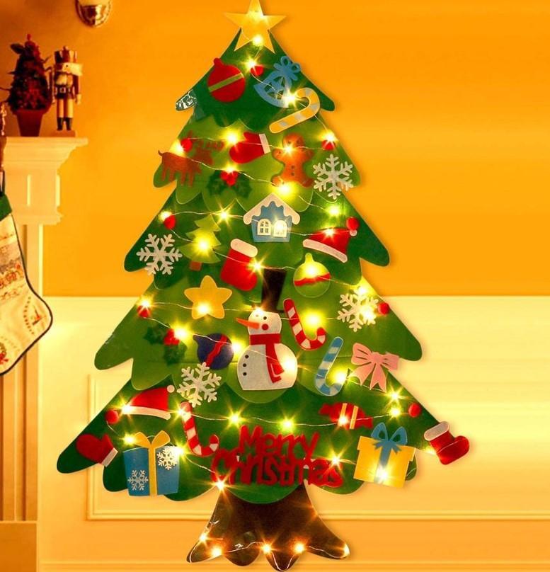 Albero di Natale in feltro fai da te per bambini