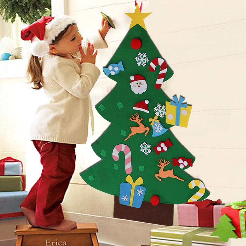 Albero di Natale in feltro fai da te per bambini