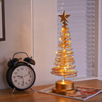 Albero di Natale LED a spirale con stella luminosa (33 cm)