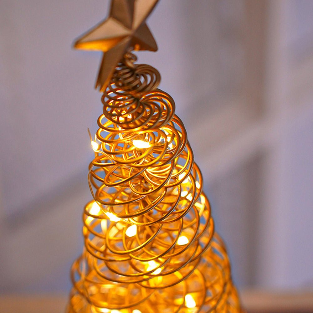 Albero di Natale LED a spirale con stella luminosa (33 cm)