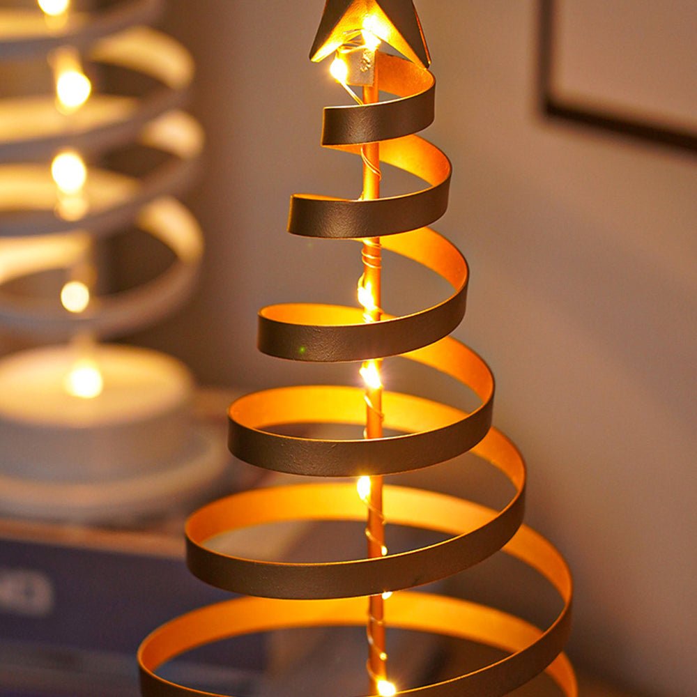 Albero di Natale LED a spirale con stella luminosa (33 cm)
