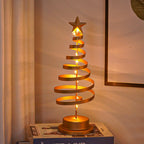 Albero di Natale LED a spirale con stella luminosa (33 cm)