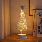 Albero di Natale LED a spirale con stella luminosa (33 cm)