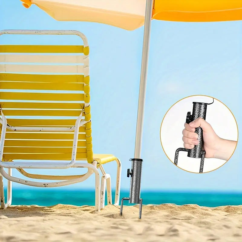 Ancoraggio a spirale regolabile per ombrellone da giardino e spiaggia