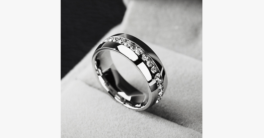 Anello eternity in acciaio inossidabile