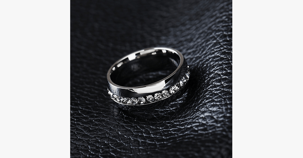 Anello eternity in acciaio inossidabile