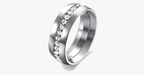 Anello eternity in acciaio inossidabile