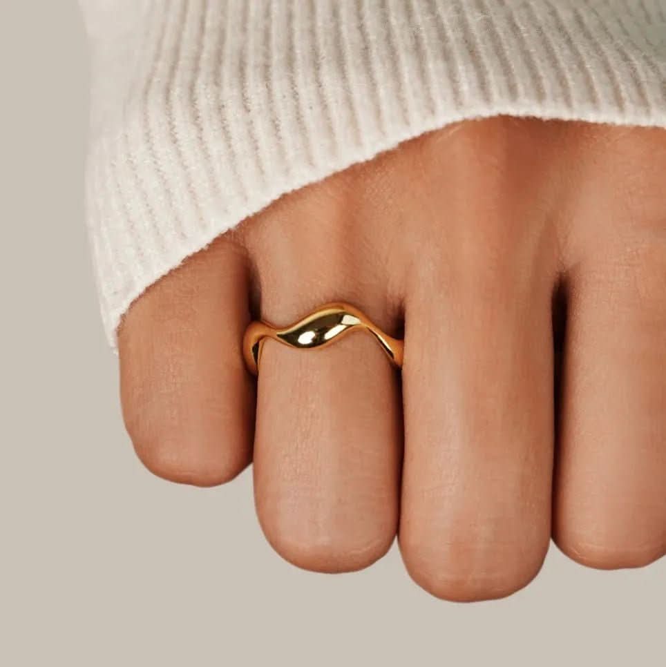 Anello regolabile con motivo marino