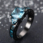 Anello vintage con zaffiro nero