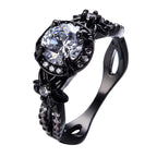 Anello vintage con zaffiro nero