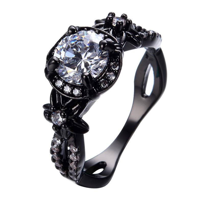 Anello vintage con zaffiro nero