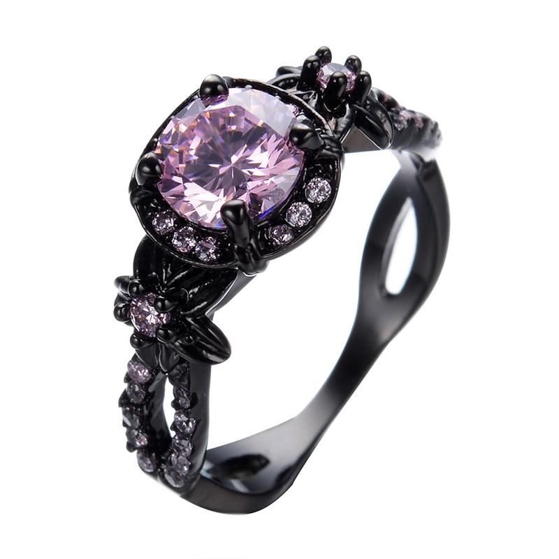 Anello vintage con zaffiro nero