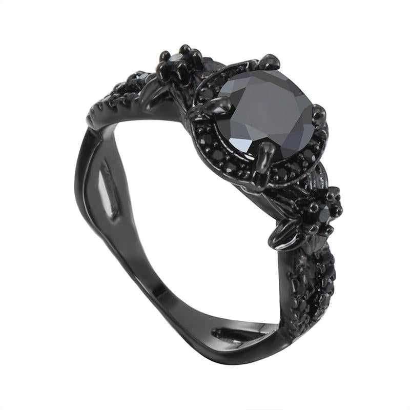 Anello vintage con zaffiro nero