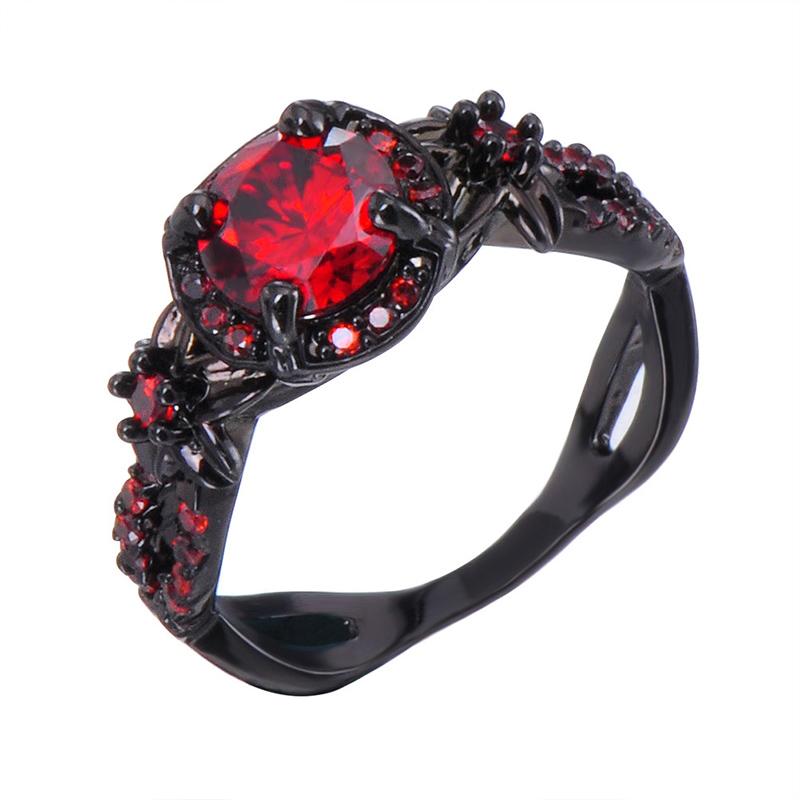 Anello vintage con zaffiro nero