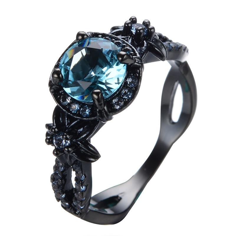 Anello vintage con zaffiro nero