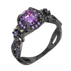 Anello vintage con zaffiro nero