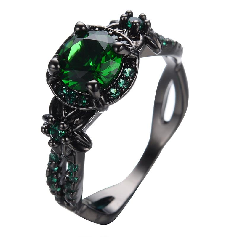 Anello vintage con zaffiro nero