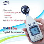 Anemometro digitale portatile con display LCD retroilluminato