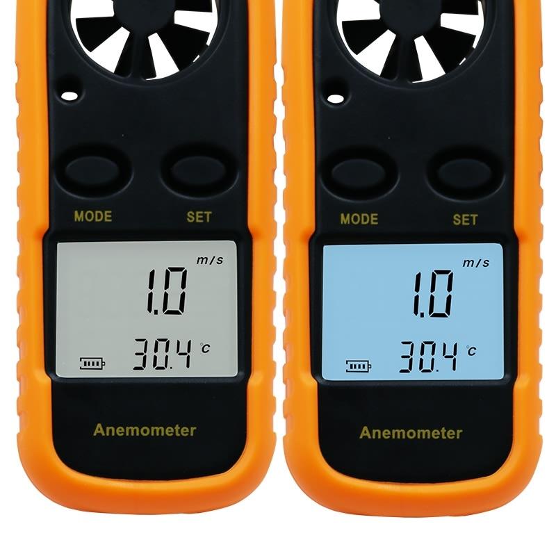 Anemometro digitale portatile con termometro