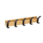 Appendiabiti da parete con ganci girevoli – legno e metallo stile scandinavo