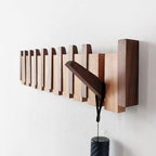 Appendiabiti da parete in legno massello a forma di tasti di pianoforte