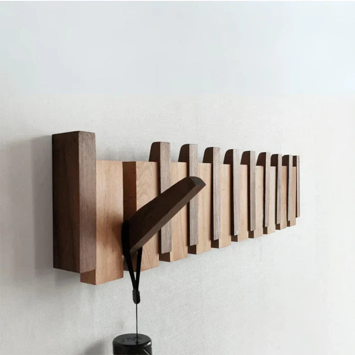 Appendiabiti a muro HarmonyCoat in legno a forma di pianoforte – decorazione elegante e pratica