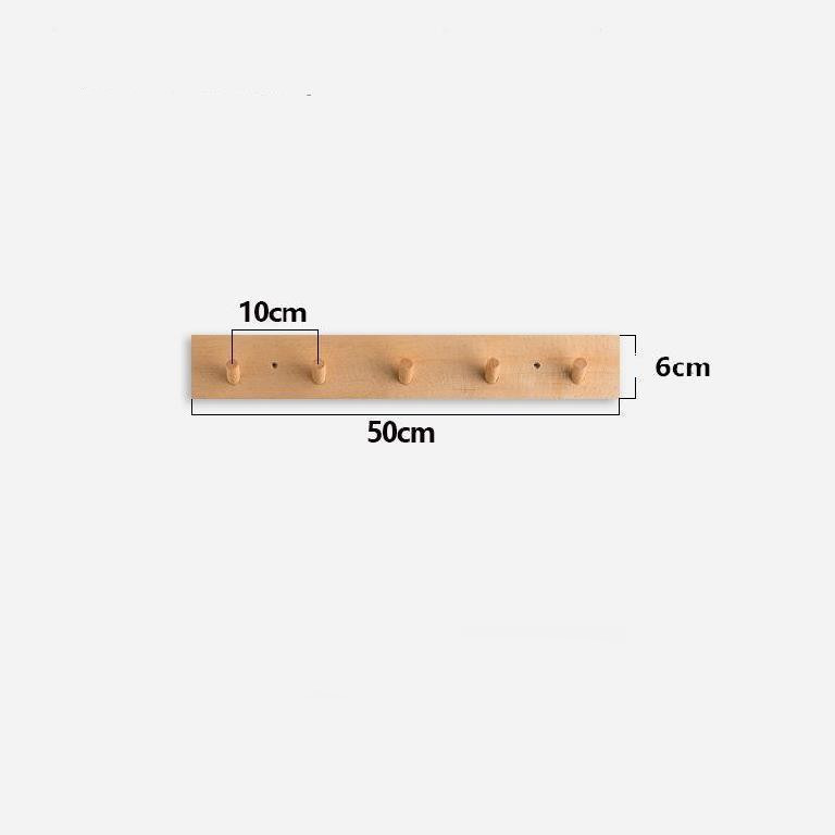 Appendiabiti da parete in legno massello fatto a mano con ganci rotondi per ingresso, corridoio e camera da letto