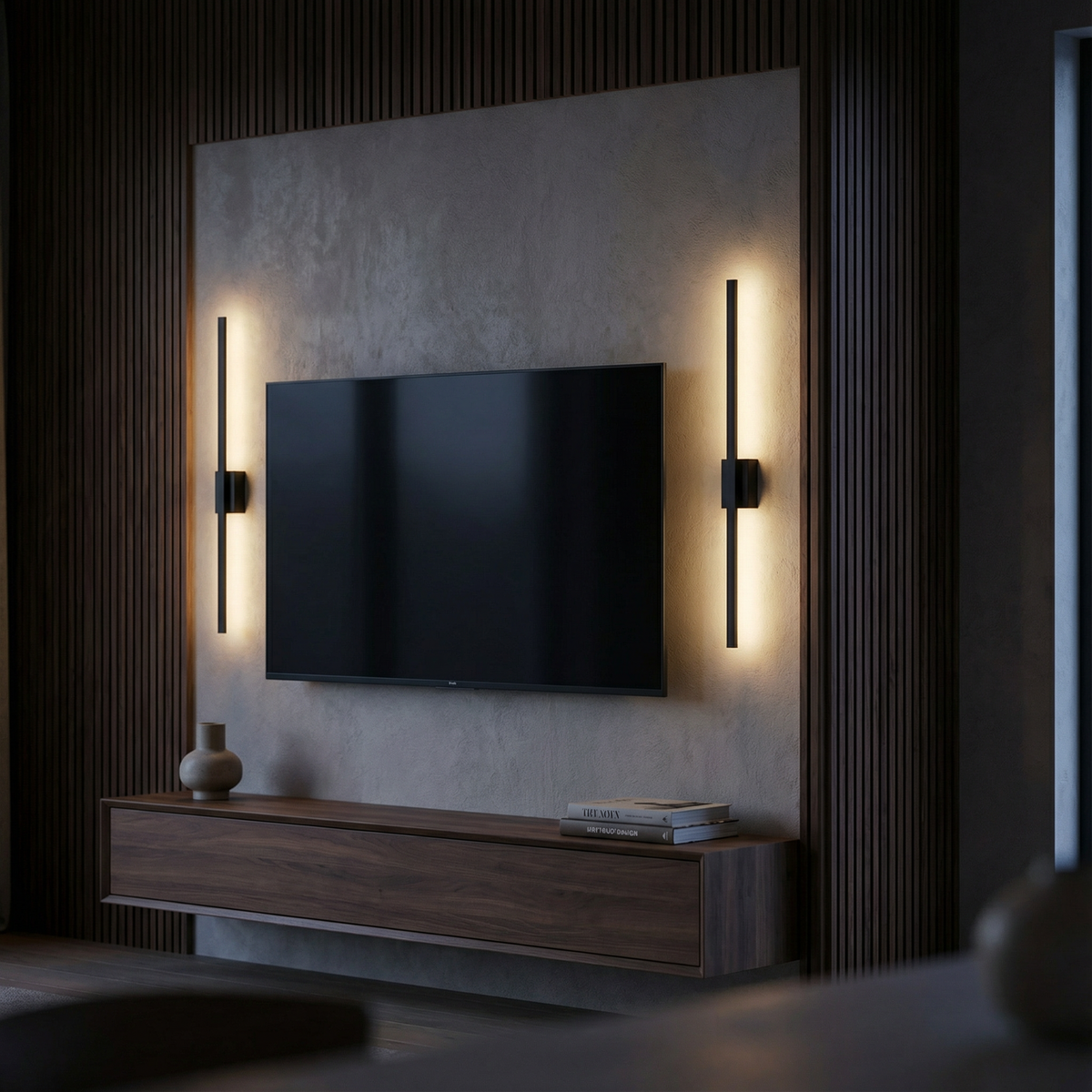 Applique a barra verticale LED per soggiorno | Luce bianca calda