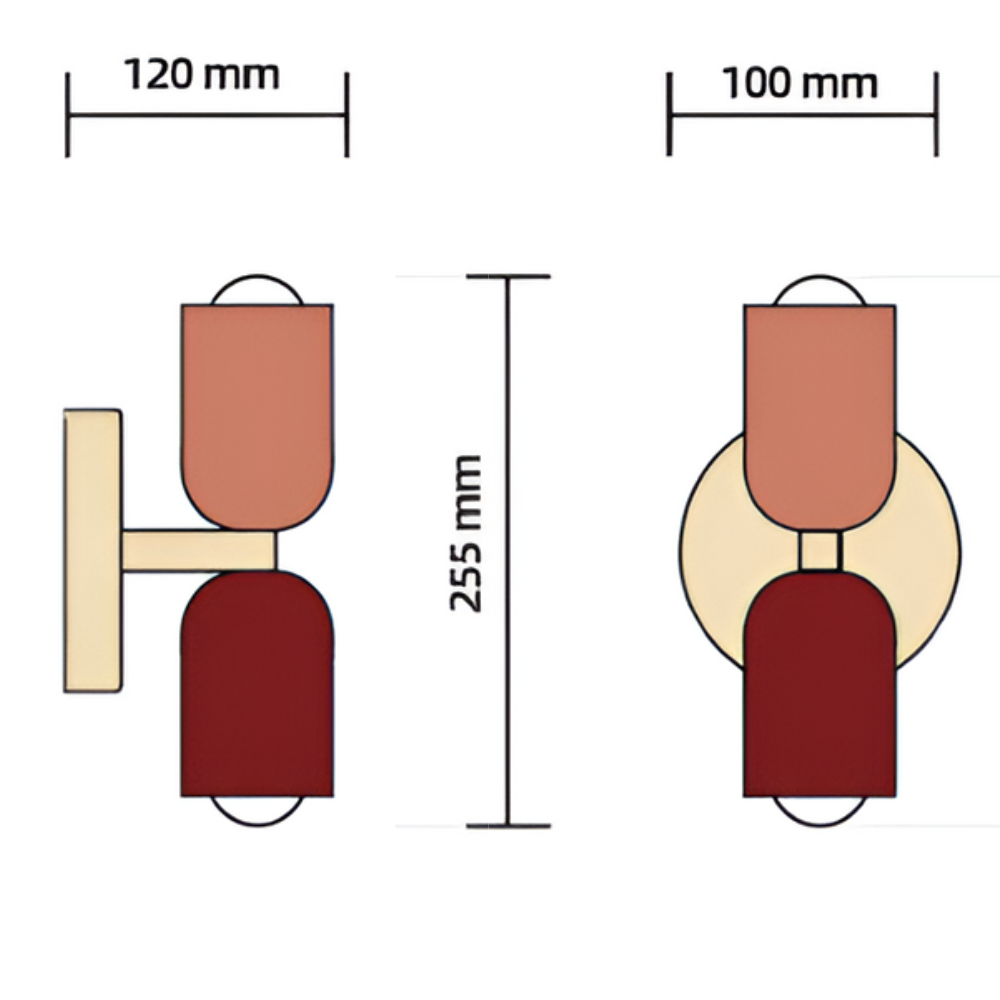 Applique a batteria — doppia capsula, design senza fili
