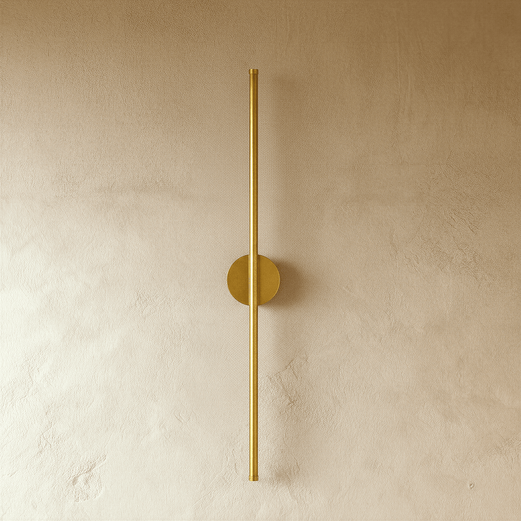Applique da parete verticale lineare minimalista con base rotonda
