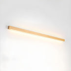Applique lineare in legno con luce sottile