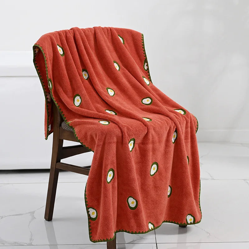 Asciugamano Effie con ricami di frutta