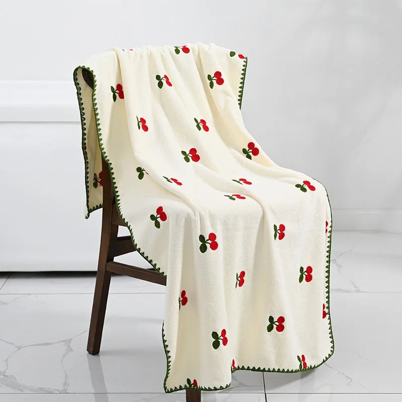 Asciugamano Effie con ricami di frutta