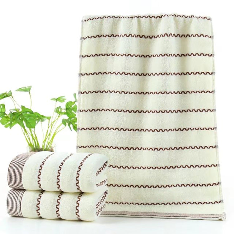 Asciugamano in cotone con eleganti righe