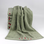 Asciugamano viso in cotone morbido con bordo decorativo a stelle
