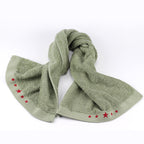 Asciugamano viso in cotone morbido con bordo decorativo a stelle
