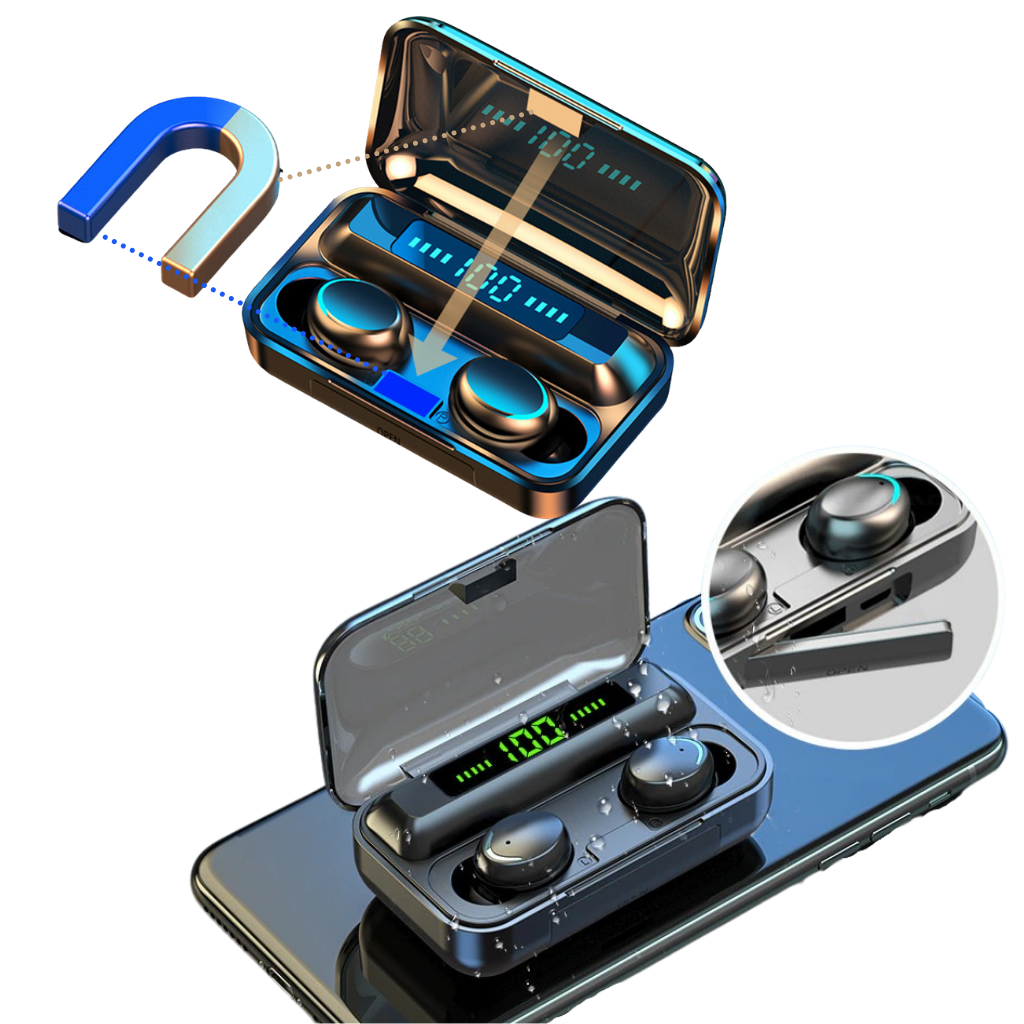 Auricolari Bluetooth con custodia di ricarica