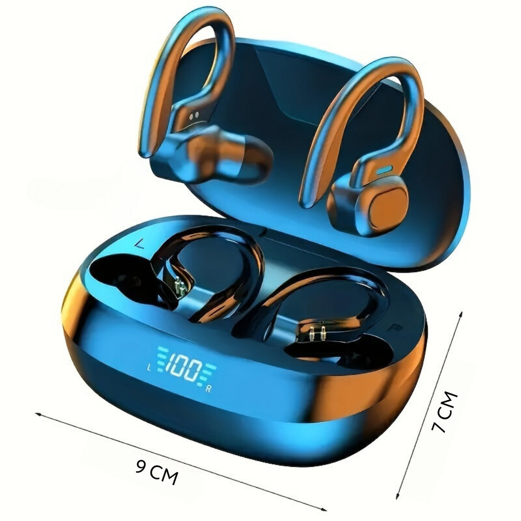 Auricolari Bluetooth impermeabili con vestibilità ergonomica e controllo touch per sportivi