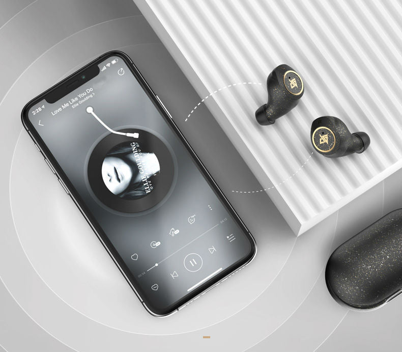 Auricolari wireless Bluetooth 5.0 con controllo touch, riduzione del rumore, audio HiFi e impermeabilità IPX5 – Nero ste