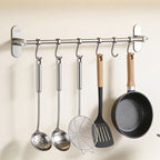 Barra portautensili da parete in acciaio inox per cucina