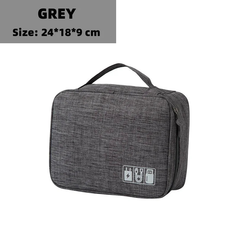 Beauty case Baguvo idrorepellente e compatto in poliestere Oxford