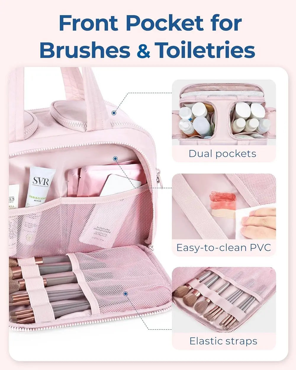 Beauty case capiente per cosmetici e viaggio